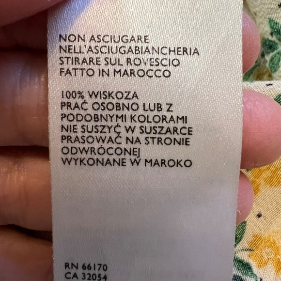 Urban Outfitters Yellow Floral Midi Dress Short Sleeve Button Front Cottagecore - Picture 9 of 11